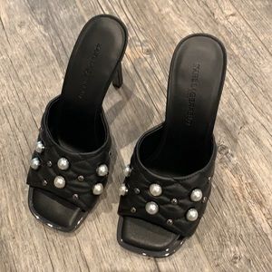 Brand New.  Karl Lagerfeld high heel shoes women's size 7.  Black.  NEW